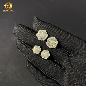 Pass Diamond Tester 10mm 13mm 925 <strong>Silver</strong> Trendy Screw Back Ear <strong>Studs</strong> Iced Out Hip Hop Jewelry VVS Moissanite <strong>Stud</strong> Earrings - Product Image 5