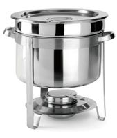 Matériel hôtelier de luxe : Réchaud à soupe 7L en acier inoxydable avec baril à soupe et baril à eau, équipement de restauration