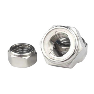 M3 - M39 DIN-<span class=keywords><strong>M</strong></span> صلب مقاوم للصدأ كل المعدن ذاتي القفل سداسية مكسرات مع معدن من قطعتين - Product Image 4