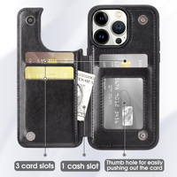Housse de téléphone en cuir OEM de haute qualité pour iPhone 15 12 13 14 Pro Max housse de téléphone portable avec porte-cartes