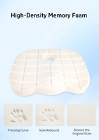 Coussin de siège carré ergonomique antidérapant de haute qualité, rembourrage en mousse à mémoire de forme 60D, respirant, rafraîchissant, à récupération lente
