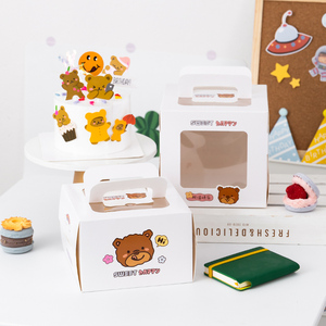 Các tông giấy quà tặng bao bì hộp bánh nhỏ bán buôn Chất lượng cao rõ ràng cửa sổ sang trọng cứng nhắc hộp bìa có thể tái chế - Product Image 2