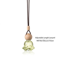 Diffuseur de parfum en verre pour voiture, pendentif avec capuchon en bois, parfum longue durée, élimination des odeurs, aromathérapie de voyage, décoration