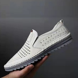 Chaussures bateau en daim pour homme, bout rond, respirantes, chaussures décontractées d'été, semelle en caoutchouc, doublure en coton - Product Image 3
