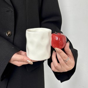 New Product Handmade 3D Fruit Ceramic Coffee Cup Cute Apple Banana Mug Unique Gift Mug for Birthday - Product Image 5