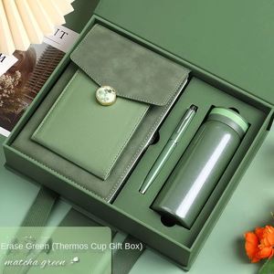 Personal <b>Gift</b> Custom FX <b>GIFT</b> USB Luxury Box Tomoe River Loose Leaf Notebook <b>Orange</b> Color Journal <b>Gift</b> Set Pen Water Bottle - Product Image 2