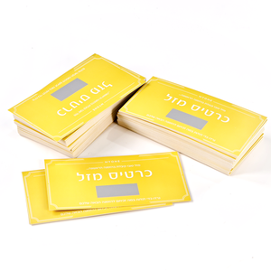 Tarjetas de Visita Personalizadas con Raspador Amarillo Hebreo |   Impresión CMYK en Papel Dúplex |   Fábrica de Tarjetas de Lotería en Dongguan, China - Product Image 2
