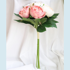 Alta calidad al por mayor jardín sola rosa artificial pequeño ramo de rosas artificiales decoración del hogar - Product Image 4