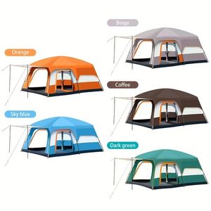 Tente de camping familiale automatique, imperméable, grand espace, protection solaire, pour voyages en plein air - Product Image 2