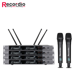 Micrófono inalámbrico de dos canales de 300 metros True Diversity de 2*200 canales para actuaciones profesionales y KTV de alta gama - Product Image 1