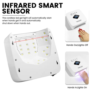 Lámpara de Uñas de <span class=keywords><strong>120W</strong></span> con 4 Ajustes de Temporizador Luz UV Recargable para Curado de Esmalte en Gel - Product Image 6