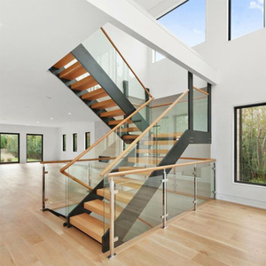Rampe d'escalier en verre pour <span class=keywords><strong>balcon</strong></span>, en <span class=keywords><strong>bois</strong></span> et acier galvanisé, moderne, résistante à la rouille, garantie 5 ans, directement du fabricant - Product Image 6