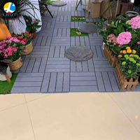 Plancher de chaussée écologique Patio extérieur Carreaux de terrasse de jardin Carrelage de terrasse à emboîtement composite
