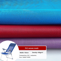 STARUNK Tissu en maille de vinyle tissé 1x1 400 g/m² sur mesure, facile d'entretien, imperméable, en PVC, pour chaises et bâches