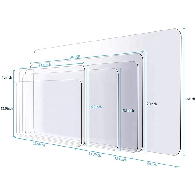 Customized Mouse Pad Large Size PU Plastic Waterproof Writing Desk Pad Mat PC Transparent Mats Gaming Mouse Pads for Office Home