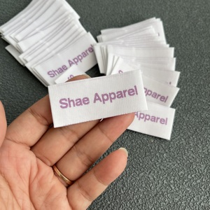 Étiquettes personnalisées de créateur avec logo, étiquettes volantes, étiquettes tissées pour vêtements et grandes marques pour vêtements, faible MOQ - Product Image 2