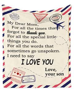 Coperta in pile per mia figlia figlio moglie trapunte stampate con lettere busta per posta aerea coperta positiva incoraggia e ama i regali - Product Image 3