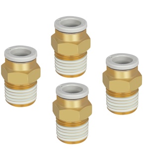 Various Good Quality Smc Kq2 Series Metric Size Nut Tube <b>Clamp</b> Fittings Original Brass Connectors Straight Joint HOFUJNG - Product Image 4