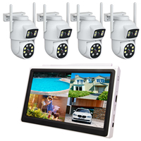Système de caméra de sécurité extérieure sans fil 10CH avec enregistreur vidéo réseau à écran 10,1 pouces et système de surveillance de vision nocturne