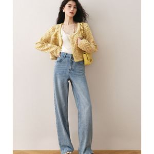 Primavera e autunno nuovo piccolo <span class=keywords><strong>cappotto</strong></span> profumato <span class=keywords><strong>giallo</strong></span> per il senso avanzato delle donne squisito Mini Top corto in stile francese - Product Image 4