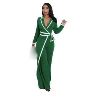 Tuta Elegante da Celebrità Decorata con Perline e Diamanti, Scollo a V Senza Maniche - Product Image 2