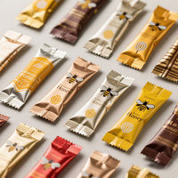 Sachets en aluminium alimentaire refermables de 5x15 cm pour le miel liquide, les boissons, les gels énergétiques, etc.