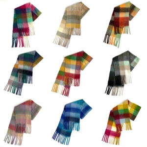 Vente chaude Mode Épais <span class=keywords><strong>Plaid</strong></span> Hiver Écharpe Designer Check Motif Chaud Écharpe Urbain Coupe-Vent Élégant Gland Châles Écharpe - Product Image 6