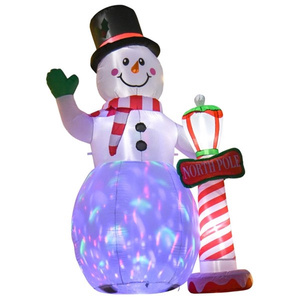 Luces Navideñas con Diseño de Muñeco de Nieve, Luces LED de Colores Cambiantes, Decoración Inflable para Exteriores, para Exhibición Festiva en el Jardín - Product Image 4