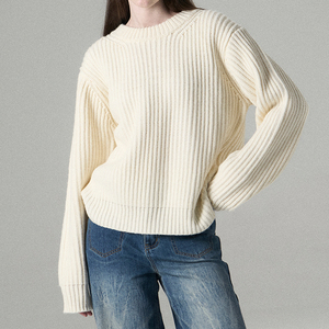 <span class=keywords><strong>Pull</strong></span>-over ample et épais en laine mélangée pour <span class=keywords><strong>femme</strong></span>, style <span class=keywords><strong>vintage</strong></span> américain - Product Image 1