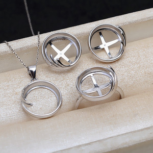 Set de Soportes para Pendientes y Anillos de Plata S925, 13.5mm, Base Plana para Perlas, Componentes para Joyería - Product Image 4