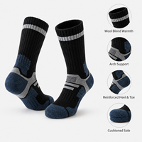 Chaussettes de randonnée en laine mérinos pour homme, épaisses, thermiques, à séchage rapide, avec coussinets, pour la randonnée hivernale, le ski, les sports de plein air
