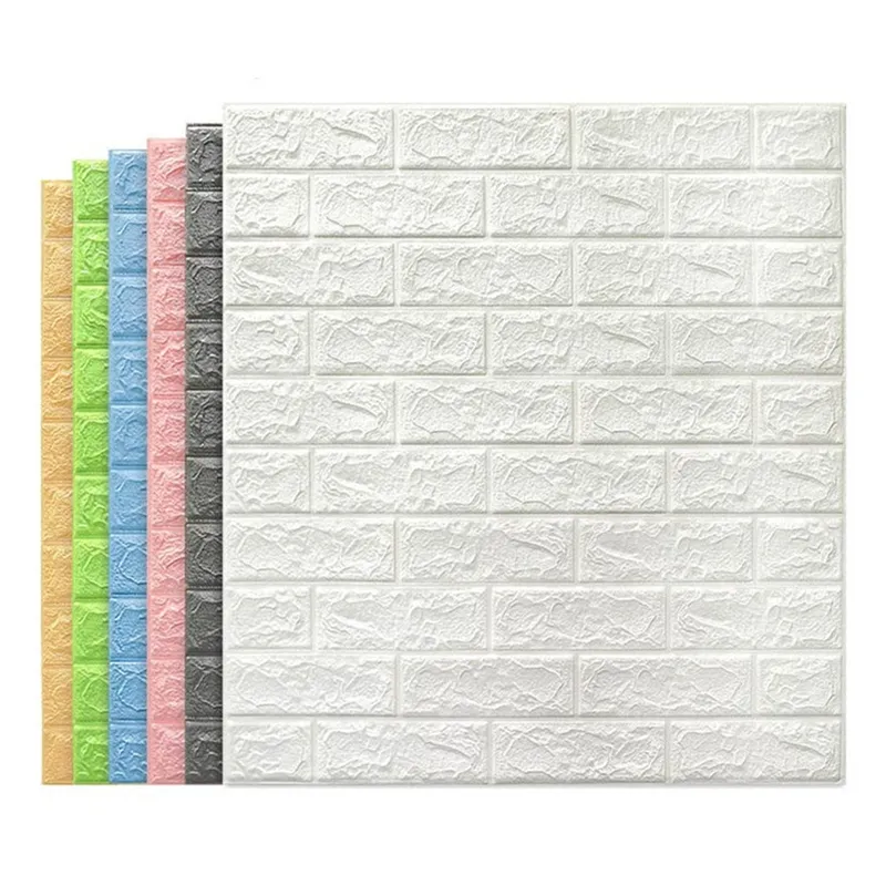 3d Pe Peel And Stick Vinyl Sticker Brick Wall Paper Foam Wallpaper For Living Room
