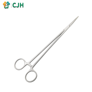 Pince hémostatique chirurgicale de base à ressort hélicoïdal incurvé en acier inoxydable CJH pour grands animaux - Product Image 6