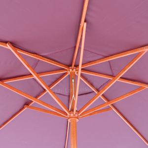 <span class=keywords><strong>3M</strong></span> Parapluie En Bois Jardin Extérieur <span class=keywords><strong>Parasol</strong></span> <span class=keywords><strong>Rond</strong></span> En Forme De Soleil Jardin <span class=keywords><strong>Parasol</strong></span> Droit Avec Structure En Hêtre - Product Image 2