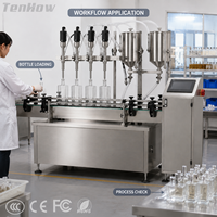 Machine de remplissage de parfum à quatre têtes, machine de remplissage de liquides, machine de remplissage de flacons de parfum, ligne de production à pompe péristaltique
