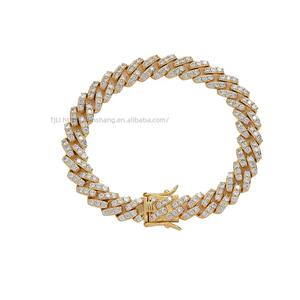 Hip Hop <b>Cuban</b> Bracelet 10mm <b>Cuban</b> Bracelet for Men Tanjing Fashion Lijing Necklace - Product Image 4