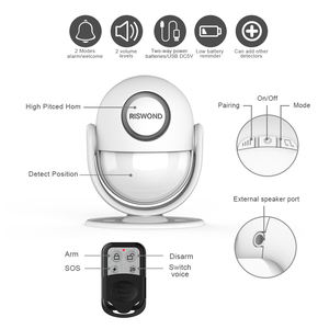 Alarma inalámbrica con <span class=keywords><strong>sensor</strong></span> de movimiento para el hogar, alarma electrónica para perro ladrido - Product Image 3