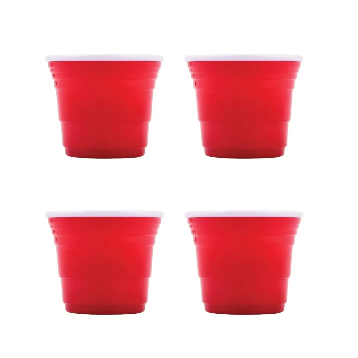 Lunettes de tir rouge réutilisables-gobelets de fête de 2 oz-lunettes de tir en plastique-Mini tasse de tir Durable