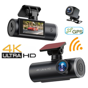 Registratore di Guida per Auto a <span class=keywords><strong>2</strong></span> Canali con Doppia Lente HD, Dash Cam 4K, WiFi e GPS Opzionale, Telecamera per Cruscotto - Product Image 1
