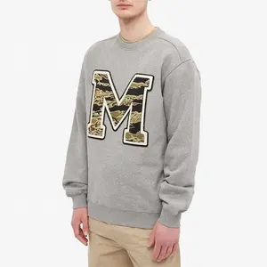 OEM Custom Designer Baumwolle Drop Schulter Chenille Bestickte Crewneck Sweatshirt Pullover Pullover für Männer