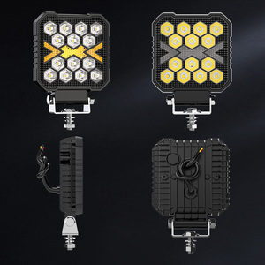 Lampe <span class=keywords><strong>de</strong></span> travail carrée à 14 LED, éclairage <span class=keywords><strong>de</strong></span> <span class=keywords><strong>position</strong></span> 30W, phare <span class=keywords><strong>de</strong></span> travail LED en acier, éclairage <span class=keywords><strong>de</strong></span> conduite pour <span class=keywords><strong>tracteur</strong></span>, camion, voiture, 4 pouces - Product Image 2
