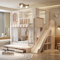 Lit pour enfants à deux étages Conception personnalisée de chambres à thème pour enfants Lit intégré combinant un lit pour enfants et un bureau