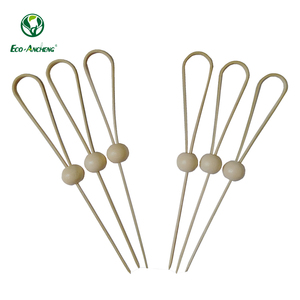 Aperitivos de cóctel de Color de bambú natural, bocadillo, sándwich, comida para dedos, <span class=keywords><strong>tapas</strong></span>, pincho de nudo de corazón de fruta para uso decorativo - Product Image 3
