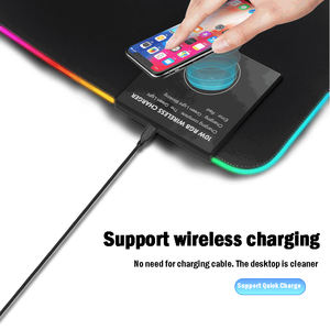 <span class=keywords><strong>Tapis</strong></span> de <span class=keywords><strong>souris</strong></span> Gaming professionnel, multifonctionnel, lumière personnalisable rvb, pour ordinateur PC, avec chargeur <span class=keywords><strong>sans</strong></span> <span class=keywords><strong>fil</strong></span>, QLM XXL - Product Image 6