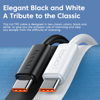 Cable de Carga Rápida Toocki 60W C-C con Pantalla Digital, Transferencia de Datos de 480Mbps, Núcleo Multifilar, Chip Inteligente para Tablet