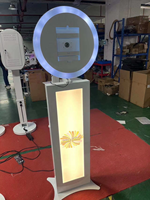 Photomaton portable pour iPad pour les entreprises de location de matériel de mariage - Support métallique avec écran LCD et anneau lumineux