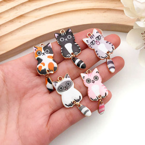 ขายดีลูกแมวน่ารักเครื่องประดับ DIY เครื่องประดับที่มีคุณภาพสูงจี้หมวกสร้อยคอต่างหูพวงกุญแจวัสดุทำด้วยมือ - Product Image 1