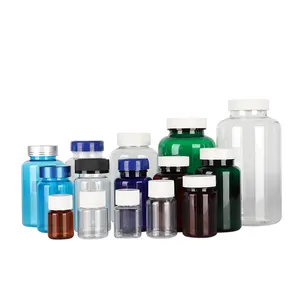 15ml/20ml/30ml/50ml/60ml/80ml/100ml Plastic PET Clear Empty Seal Bottles Solid Powder Medicine Pill Vial Packing Bottle