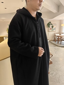 Thobe <span class=keywords><strong>Djellaba</strong></span> islamique modeste pour <span class=keywords><strong>homme</strong></span>, de haute qualité, en laine faite à la main, broderie sur le devant, épaisse, chaude, fermeture éclair cachée, capuche - Product Image 3