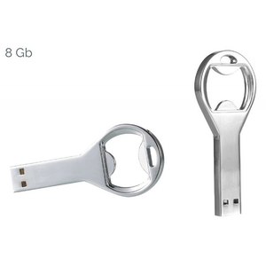 Clé USB promotionnelle 8 Go avec ouvre-bouteille et porte-clés - Product Image 1